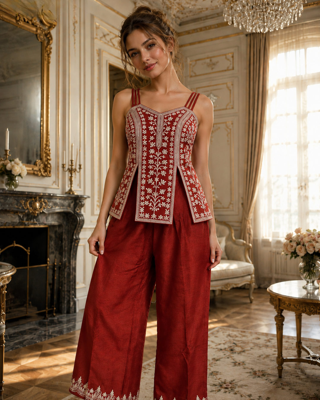 The Terracotta Peplum & Palazzo Set