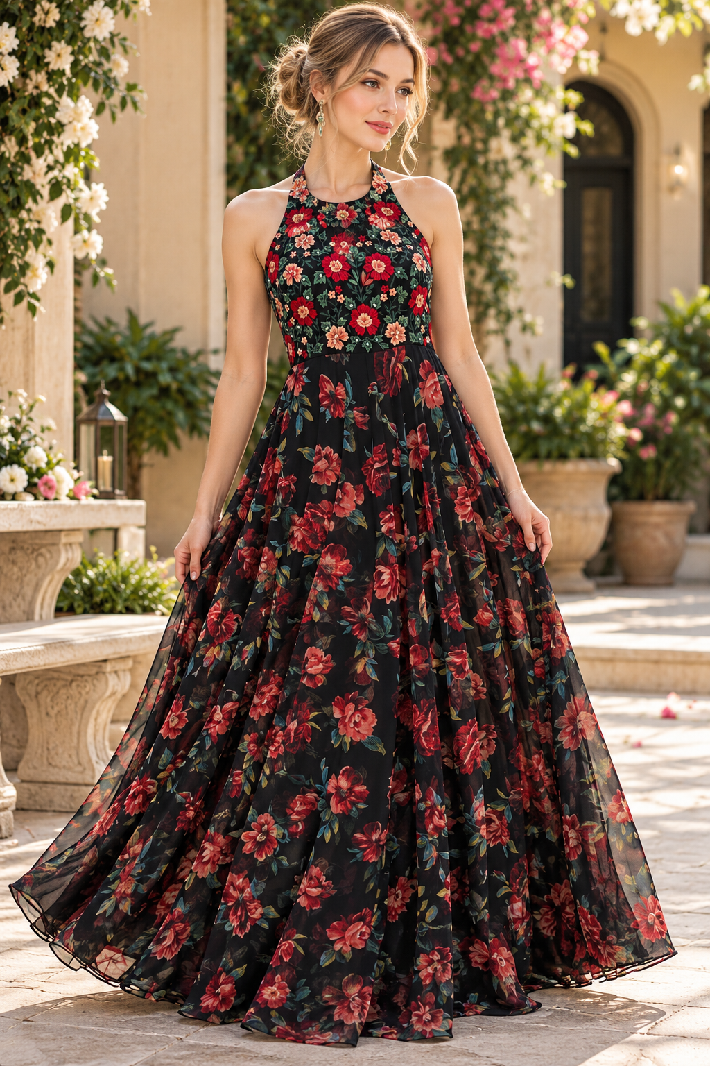 Floral Print Suit