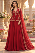 The Crimson Heirloom Peplum Set