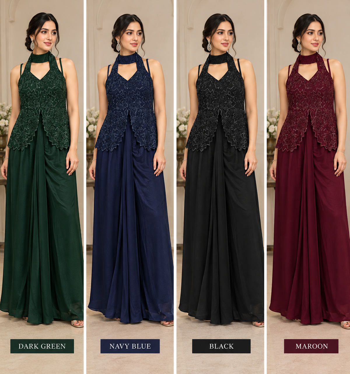 The Velvet Aura Choker Peplum Collection